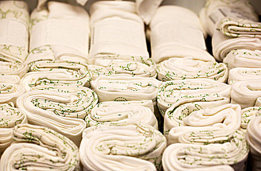 纺织品白色的毛毯