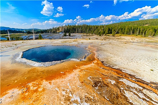 水池,间歇泉,黄石国家公园,上间歇泉盆地,怀俄明