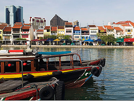 餐馆,河,出租车,克拉码头,新加坡河,新加坡