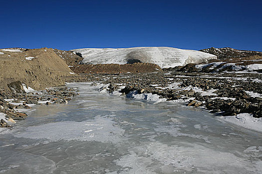 青海,可可西里,马兰冰川