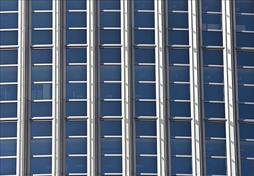 窗户,高层建筑,法兰克福,黑森州,德国,欧洲