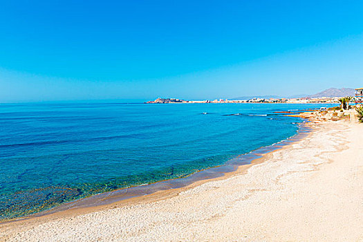 海滩,穆尔西亚,西班牙,地中海