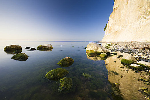 石头,波罗的海,白垩断崖,吕根岛,梅克伦堡州,德国