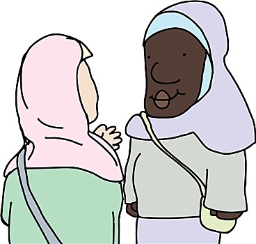 穆斯林,女性,交谈