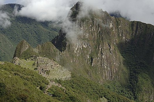 航拍,印加遗迹,遗迹,马丘比丘,库斯科地区,秘鲁