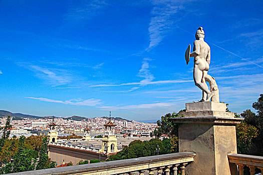 西班牙,巴塞罗那,雕塑,帕劳