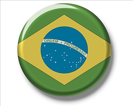 扣,旗帜,巴西