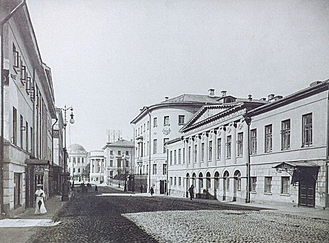 街道,莫斯科,19世纪90年代
