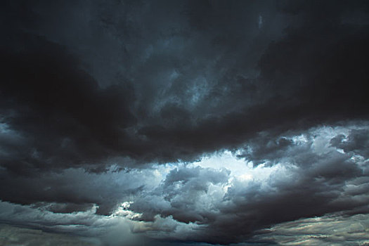 风暴,云,灰色,天空,生动,影子