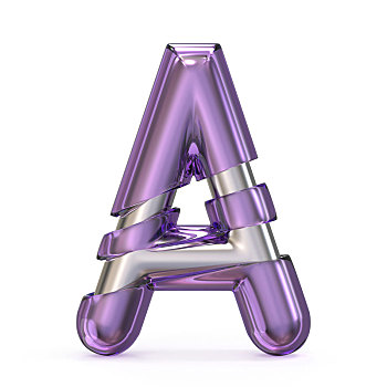 紫色,宝石,金属,核,字体,字母a