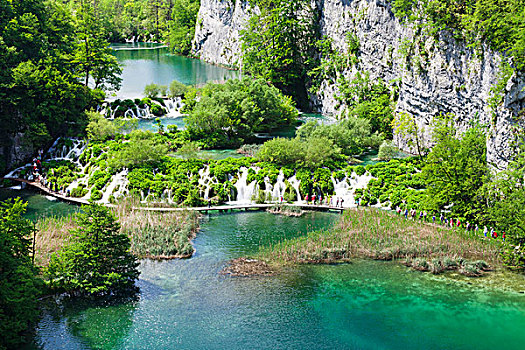 湖,十六湖国家公园,世界遗产,克罗地亚,欧洲
