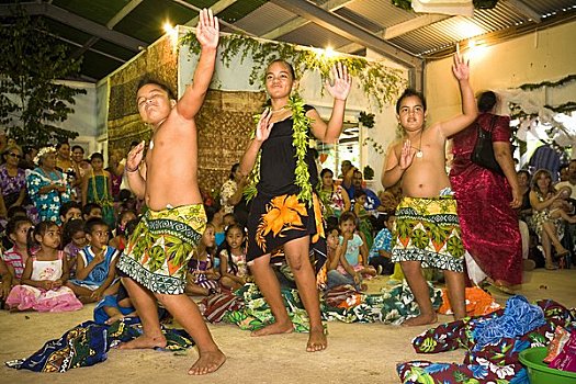 跳舞,传统,驯服,婚宴,纽埃岛,南太平洋