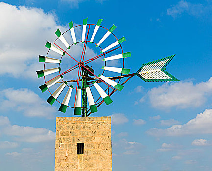 马略卡岛,风车,巴利阿里群岛,西班牙