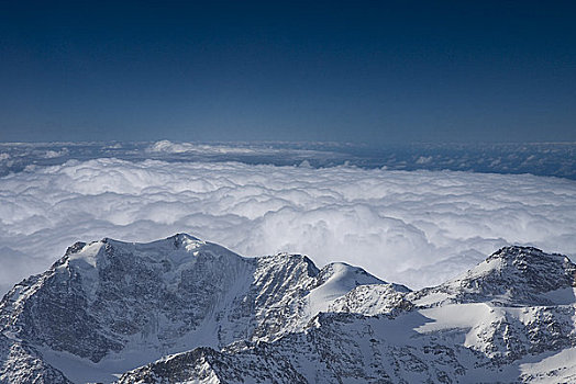 积雪,山脉,山,瓦萊邦,瑞士