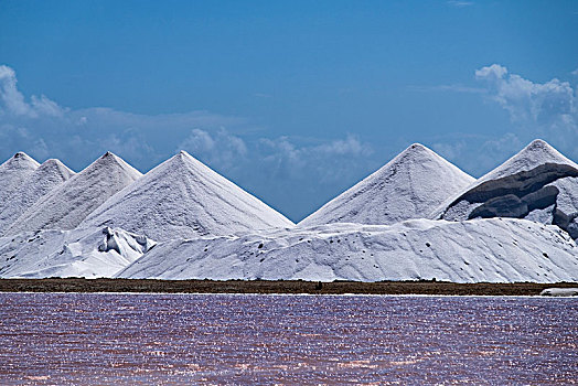 金字塔,形状,盐,博奈尔岛