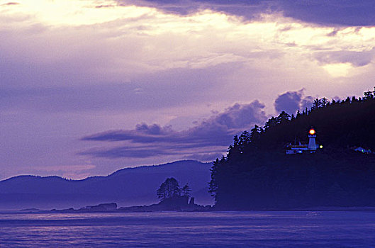 灯塔,西海岸小径,环太平洋国家公园,温哥华岛,不列颠哥伦比亚省,加拿大