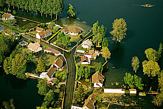 法国,2001年,洪水,航拍