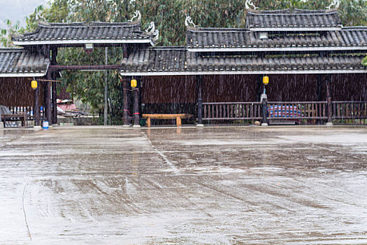 雨滴,失焦,大门,大广场