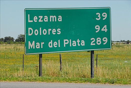 路标,靠近,布宜诺斯艾利斯,省,阿根廷