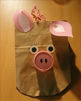 纸,动物,面具,儿童聚会,猪