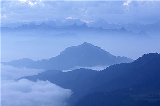 全景,阿尔卑斯山,瑞士