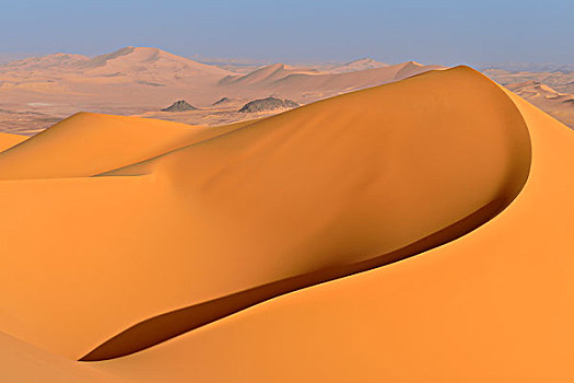 沙丘,区域,阿杰尔高原,国家公园,撒哈拉沙漠,阿尔及利亚,非洲