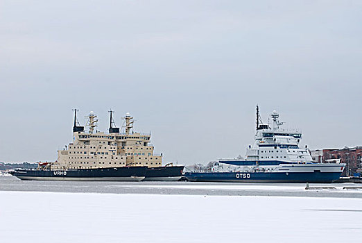 三个,芬兰,破冰船,赫尔辛基,欧洲