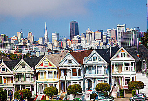美国,加利福尼亚,旧金山,涂绘,女性,金融区,背景