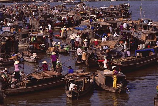 越南,芹苴,河,水上市场