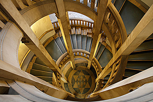 螺旋楼梯,新市政厅,汉诺威,下萨克森,德国,欧洲