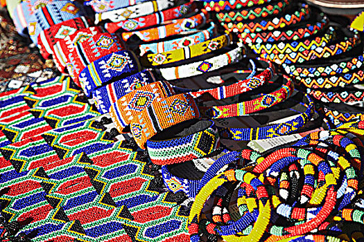彩色,传统,非洲,纪念品,海滨地区,德班,南非