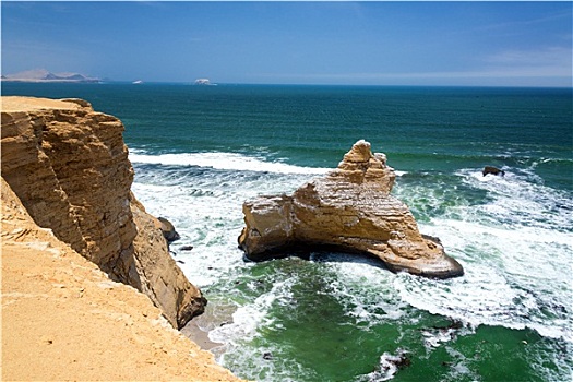 海景,帕拉加斯,秘鲁