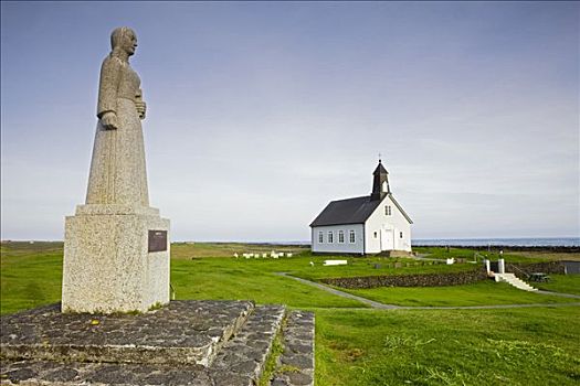 木质,教堂,雕塑,冰岛