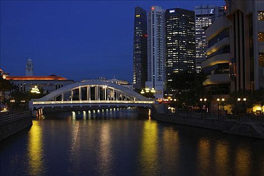 桥,金融区,新加坡,亚洲