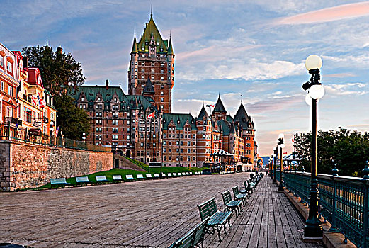 平台,黎明,魁北克老城,城市,魁北克,加拿大