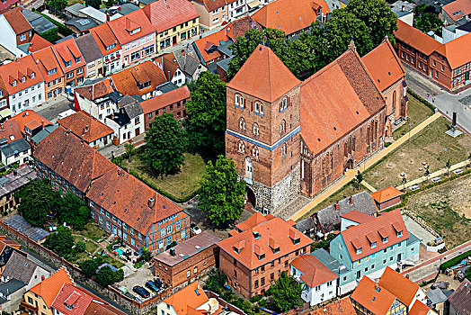 教区教堂,看,梅克伦堡,湖区,瑞士,梅克伦堡州,德国