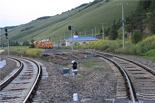 内蒙古阿尔山火车站轨道