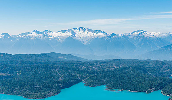 湖,正面,山脉,雪,冰河,省立公园,不列颠哥伦比亚省,加拿大,北美