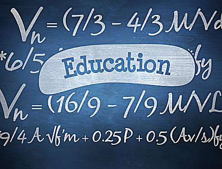 教育,蓝色,黑板,文字,数学,公式