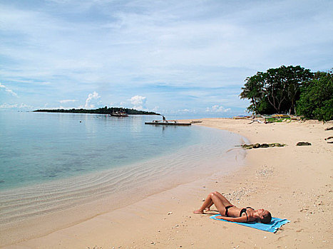 菲律宾,岛屿,游客,日光浴