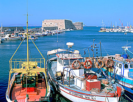 威尼斯,港口,要塞,伊拉克利翁,克里特岛,希腊