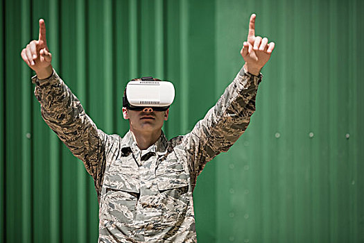 军事,军人,虚拟现实,耳机,靴子,露营