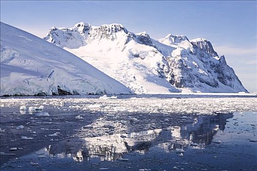 山峦,雷麦瑞海峡,南极半岛,南极