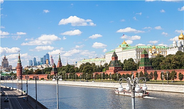 克里姆林宫,堤,莫斯科,河
