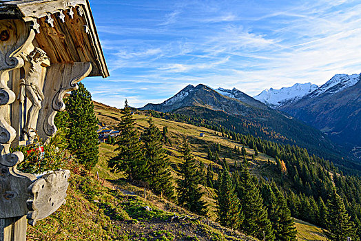 高山,高山牧场,山,阿尔卑斯山,路边,穿过,萨尔茨堡,奥地利