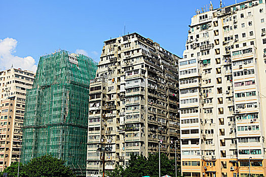 香港,拥挤,建筑