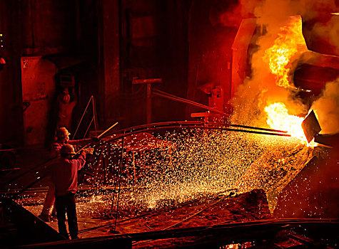 钢铁厂,铸造,熔铁,铁水