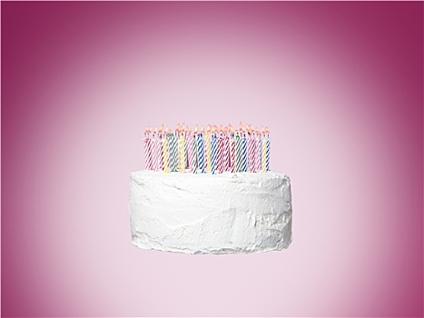 蛋糕,蜡烛,粉色背景