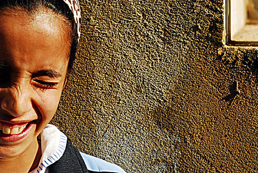 algeria,algiers,close-up,portrait,of,a,smiling,happy,girl,wearing,headscarf