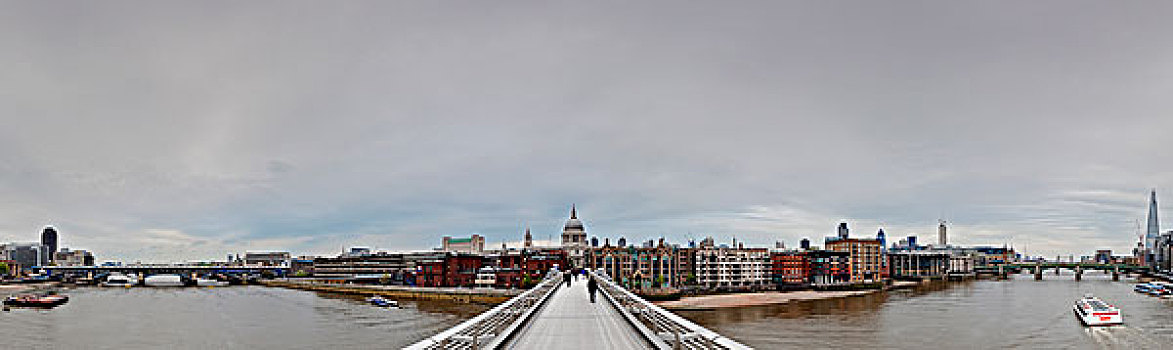 具有现代气息的英国伦敦泰晤士河上的桥